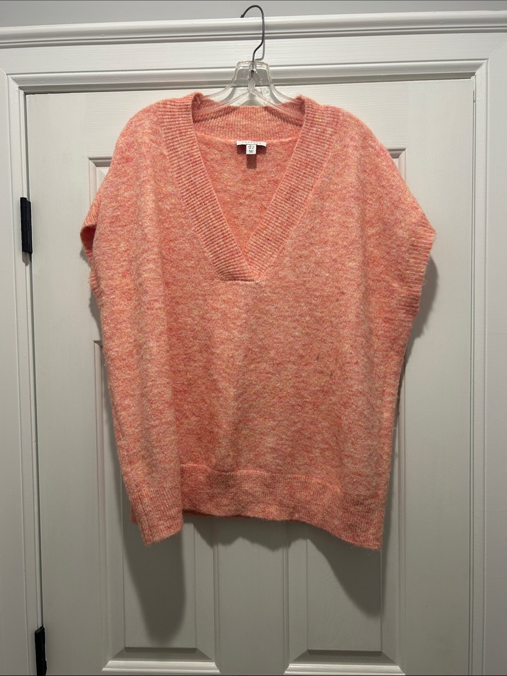 Topshop Peach Pink V-Neck Sweater Vest